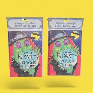 Designer Greetings Vintage Halloween Party Invitations Set Of 2 Packs 16 Total